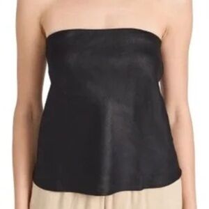 Reformation Spritz Linen Top in Black